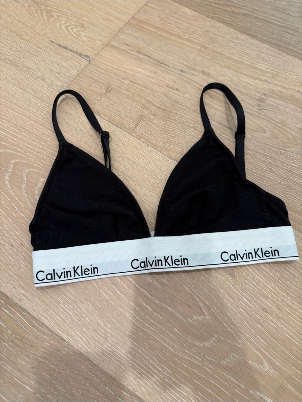 Calvin Klein Black Bra Size Small with White Logo Band
